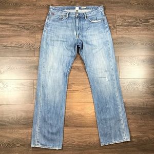 Polo Ralph Lauren Vintage 67 Men’s Blue Denim Distressed Jeans Straight Sz 36x34